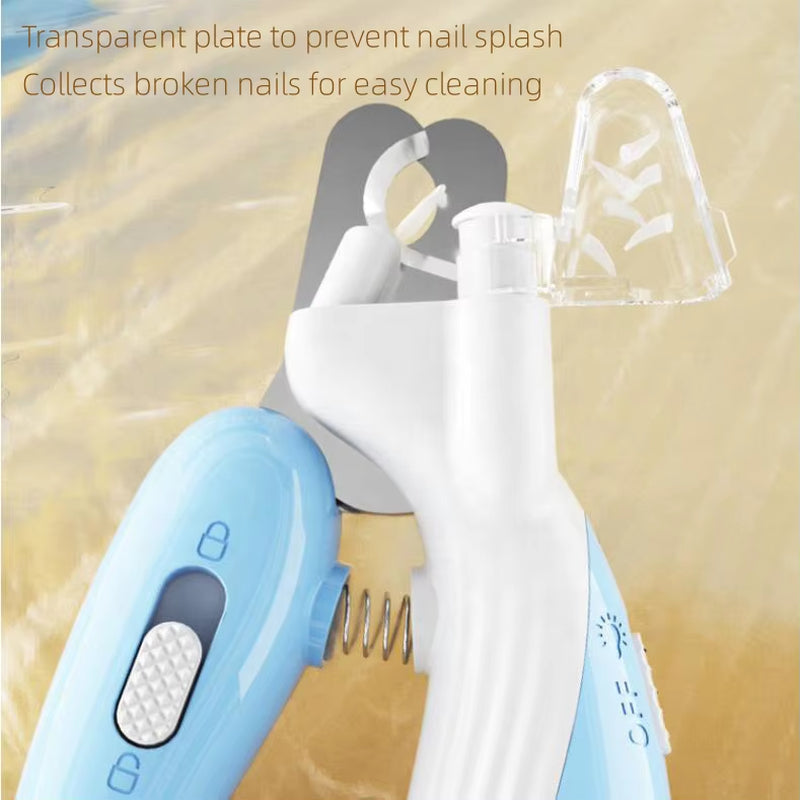 OF Hot Selling LED Light Electric Dog Claw Nail Scissors File Claw Cutters Dog Nail Clippers