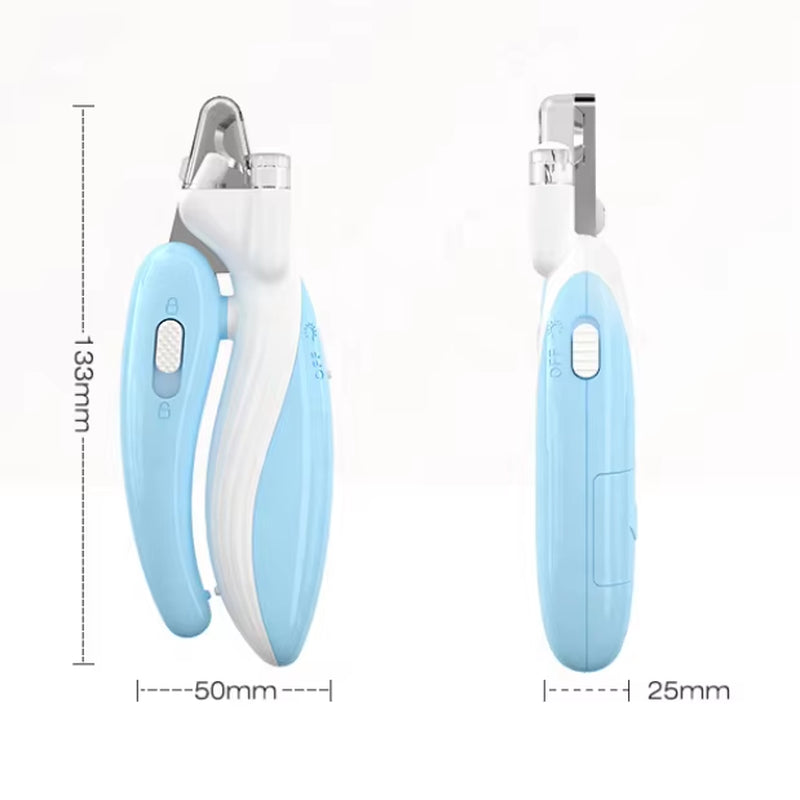 OF Hot Selling LED Light Electric Dog Claw Nail Scissors File Claw Cutters Dog Nail Clippers